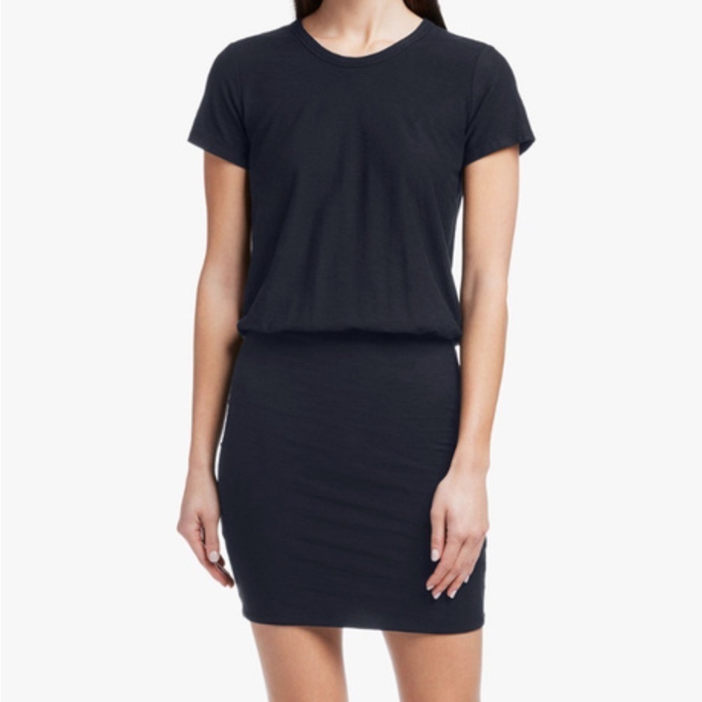 James Perse Black Cotton Blend Dress